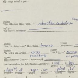 Western questionnaire, answ...