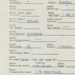 Western questionnaire, answ...