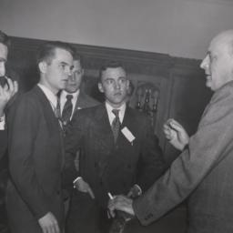 Reinhold Niebuhr with students