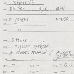 Eastern questionnaire, answ...