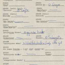 Western questionnaire, answ...