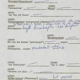 Western questionnaire, answ...