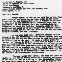 Letter from Charles Dollard...