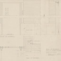 Entrance elevation, section...
