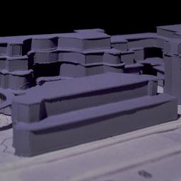 Model, exterior view, detail.
