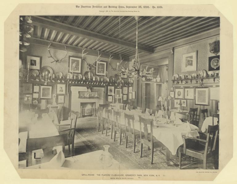 Grill-room: the Players' Club-House, Gramercy Park, New York, N. Y. McKim, Mead & White, Architects