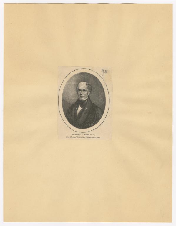 Nathaniel F. Moore, LLD Eighth President of Columbia College 1842-1849