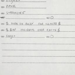Eastern questionnaire, answ...
