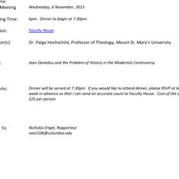 Announcements, 2013-11-06. ...