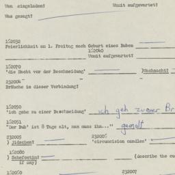Western questionnaire, answ...