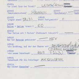 Western questionnaire, answ...