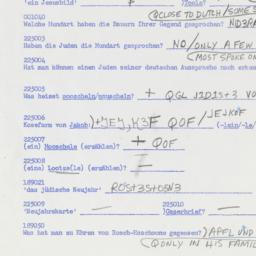 Western questionnaire, answ...