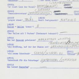 Western questionnaire, answ...