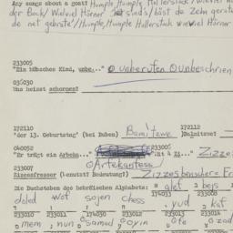 Western questionnaire, answ...