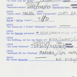 Western questionnaire, answ...