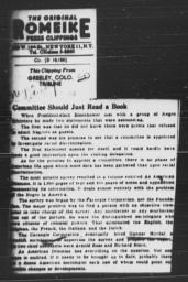 Article, "Committee Should Just Read a Book," GREELEY, COLO. TRIBUNE, December 27, 1952