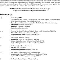 Schedules, Sites of Cinema,...