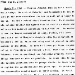 Memorandum from Guy B. John...