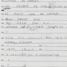 Eastern questionnaire, answ...