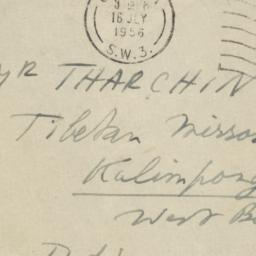 Envelope of letter from Mar...