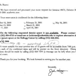 Correspondence, 2001-06-05....