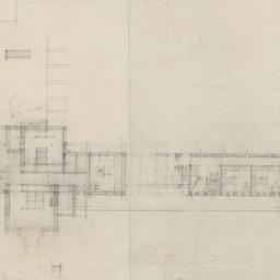 Second floor plan, front el...