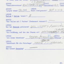Western questionnaire, answ...