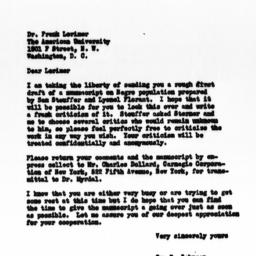 Letter from Guy B. Johnson ...