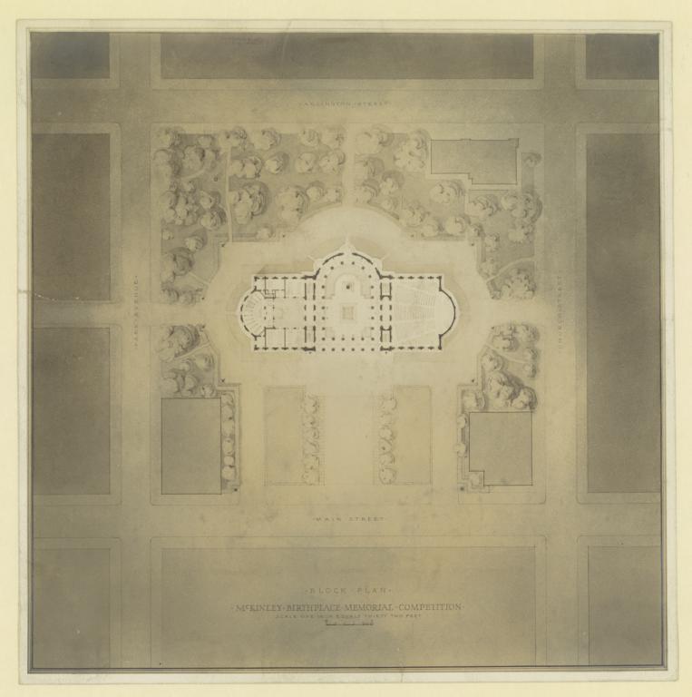McKinley Birthplace Memorial Competition. Block plan