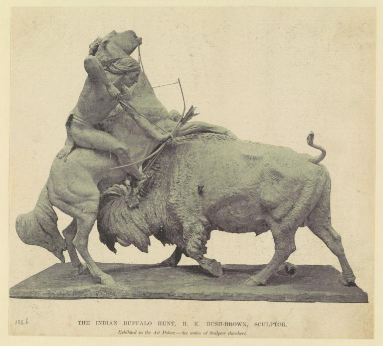 The Indian Buffalo Hunt, H. K. Bush-Brown, Sculptor. Exhibited in the Art Palace