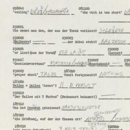 Western questionnaire, answ...