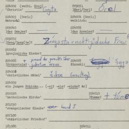 Western questionnaire, answ...