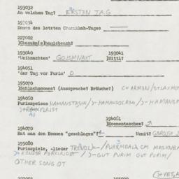 Western questionnaire, answ...