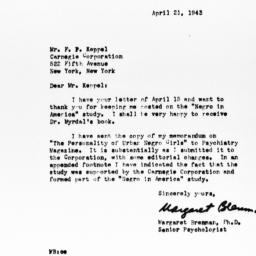 Letter from Margaret Brenma...