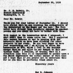 Letter from Guy B. Johnson ...