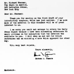 Letter from Herman Somers t...