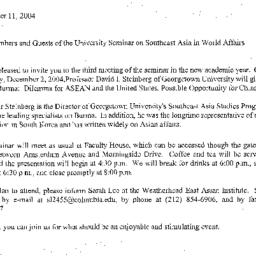 Announcements, 2004-12-02. ...