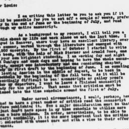Letter from Gunnar Myrdal t...