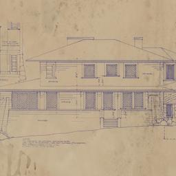 Exterior elevation, stair s...