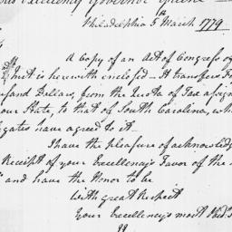Document, 1779 March 05