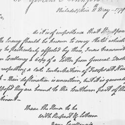 [Document, 1779 May 11]