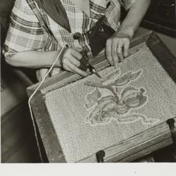 Woman Making Rug