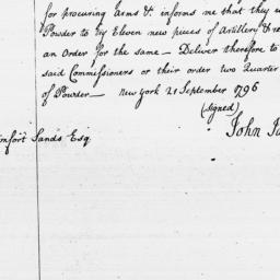 [Document, 1796 September 21]