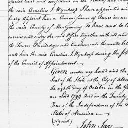 [Document, 1799 October 08]