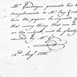 Document, 1785 August 15