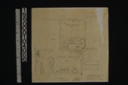 Revision of rear of house -- first floor plan\,