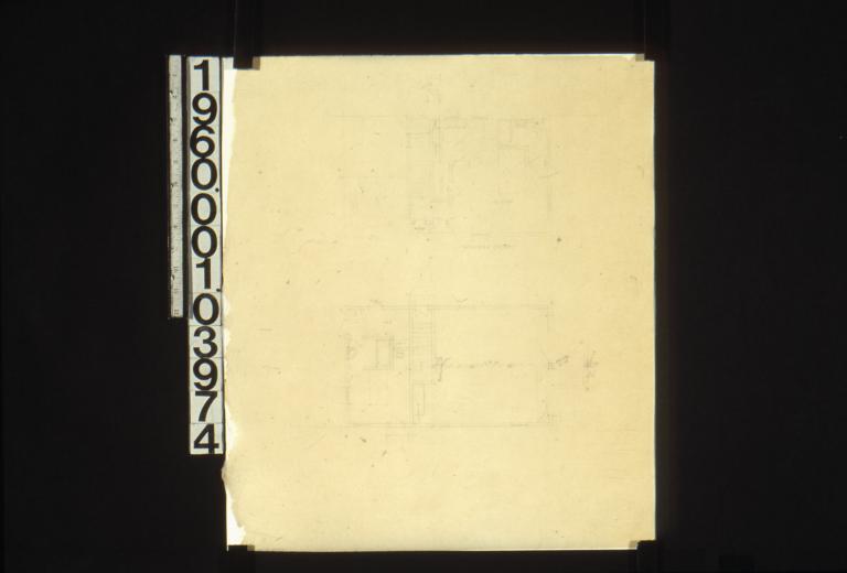 Partial second floor plan\, partial unidentified floor plan