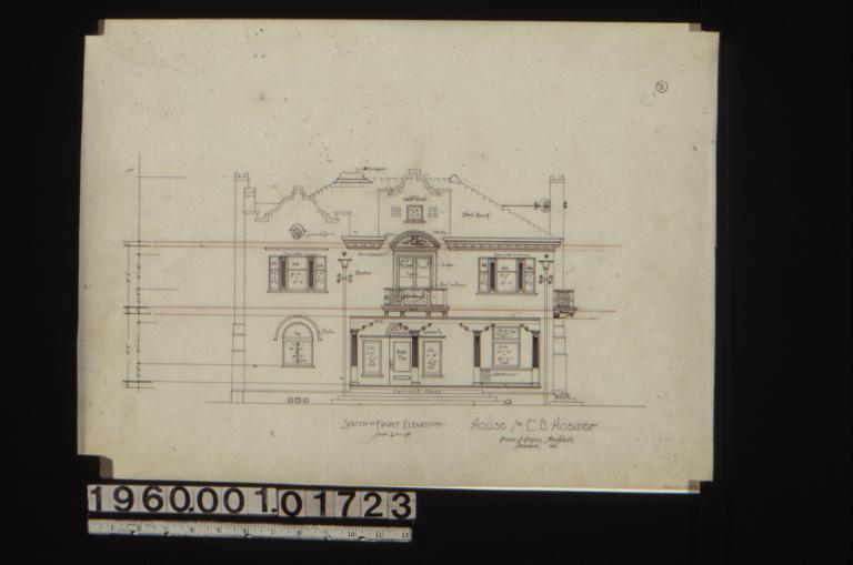 South (or front) elevation : No. 5.