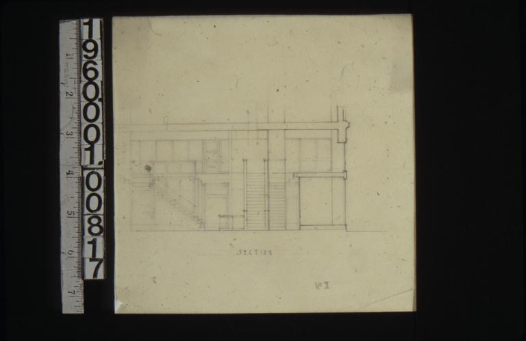 Sections through staircase : No. 1.