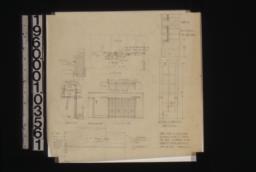 Doors added in living room -- beam detail (see revised detail)\, section\, elevation\, elevation outside\, plan\, 3/4" detail of doors (two of these)\, full size details : Sheet no. 5.